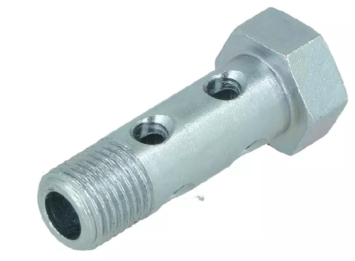 Zubehör Hydraulik: Hohlschraube doppelt G1/4 x42mm für Schlauchfitting Serie 3000