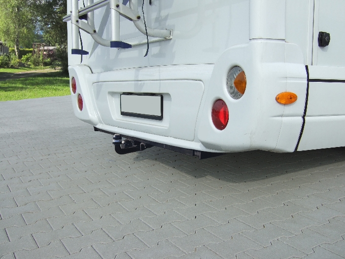 Anhängerkupplung Wohnmobil BOSStow für Ford Transit Flachboden_ Bj.2014-, Typ 01- spez. V21, feststehend inklusiv Rahmenverlängerung 2000mm