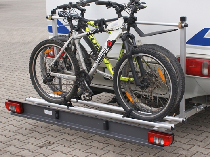 ALUTRANS MAXX Wohnmobil Fahrradträger für 2 Fahrräder m. E-Bike spez. für VW T6 Bj. 2015- mit AHK