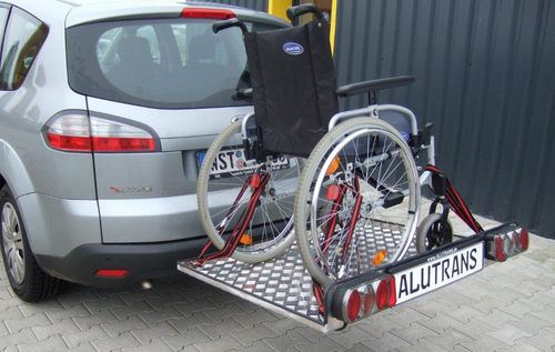 ALUTRANS Heckträger für Rollstuhl Meyra Hurricane für d. Anhängerkupplung