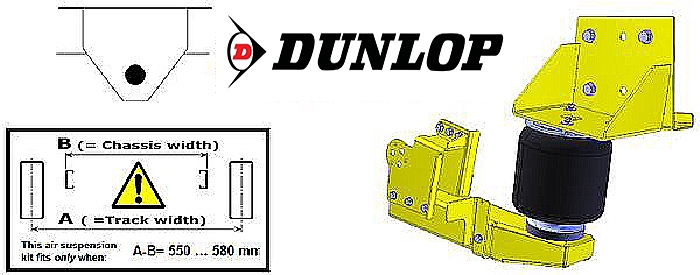 ALKO (AL-KO)- Chassis- 2007-2011 low Radaufnahme- Tandemachse, Zweikreis Zusatz-Luftfederanlage, syst. LF3, inkl. Montage