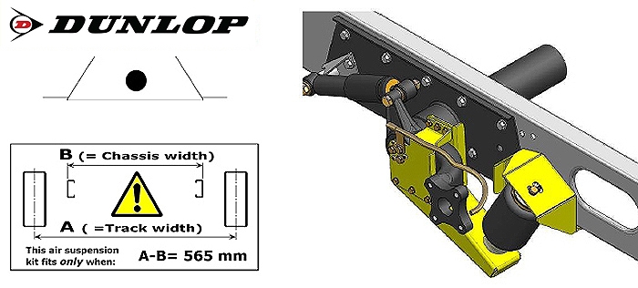 ALKO (AL-KO)- Chassis- 2011- Standard Radaufnahme- ohne ALC Level Control, Einzelachse, Zweikreis Zusatz-Luftfederanlage, syst. LF3, inkl. Montage