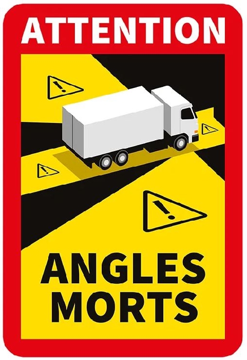 Aufkleber -Attention Angles Morts-