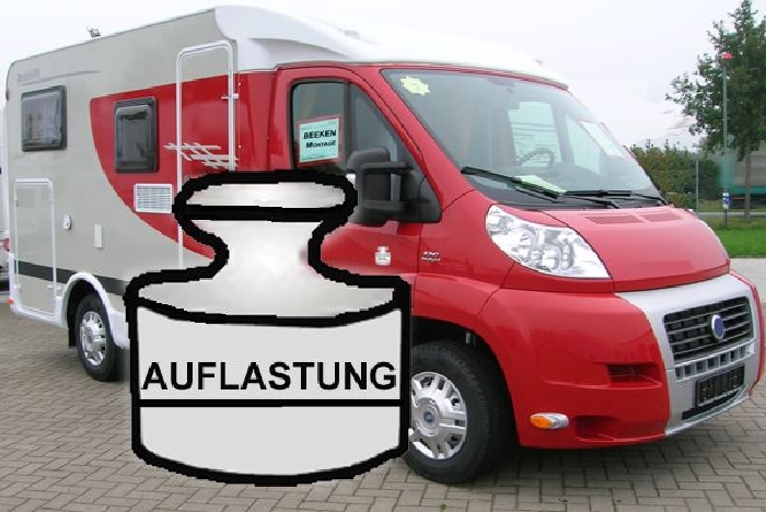 Auflastung für Wohnmobil Fiat mit ALKO (AL-KO) Einzelachse, 2011- Semi Air Komfortset, Syst. LF1