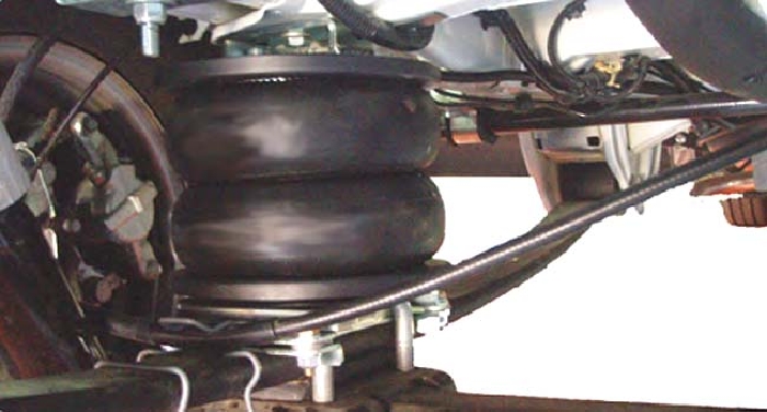 Auflastung für Wohnmobil Citroen Jumper X250 (2006-2014), passende Zusatz-Luftfederung 8 Zoll Zweikreis Doppelfaltenbalg- Anlage, Semi Air Komfortset, syst. LF1 - AKTION -