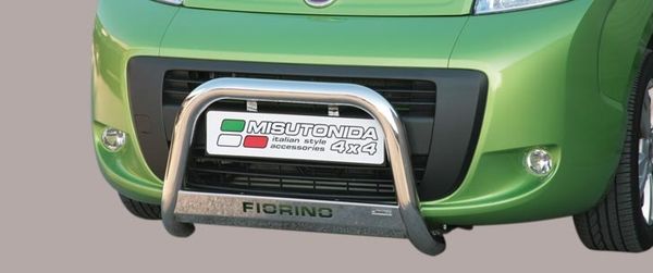 Frontschutzbügel Kuhfänger Bullfänger für Fiat Fiorino 2008-, Medium Bar Mark 63mm Edelstahl Omologato Inox