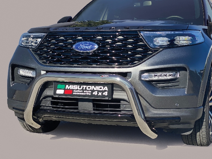 Frontschutzbügel Kuhfänger Bullfänger für Ford Explorer 2019-, Super Bar 76mm Edelstahl Omologato Inox