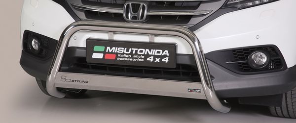 Frontschutzbügel Kuhfänger Bullfänger für Honda CR-V 2013-2016, Medium Bar 63mm Edelstahl Omologato Inox