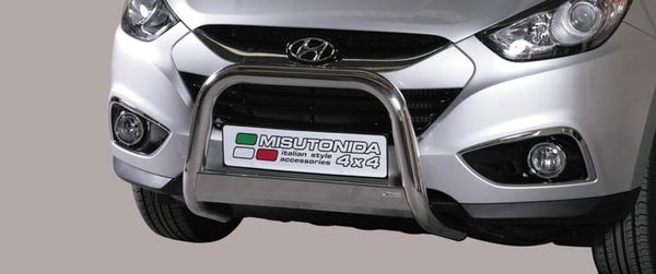 Frontschutzbügel Kuhfänger Bullfänger für Hyundai IX35 2010-2015, Medium Bar 63mm Edelstahl Omologato Inox