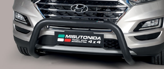 Frontschutzbügel Kuhfänger Bullfänger für Hyundai Tucson 2018-, Super Bar 76mm schwarz pulverbeschichtet
