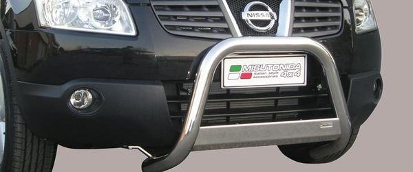 Frontschutzbügel Kuhfänger Bullfänger für Nissan Qashqai 2006-2010, Medium Bar 63mm Edelstahl Omologato Inox