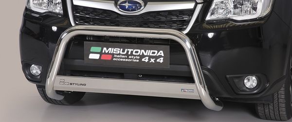 Frontschutzbügel Kuhfänger Bullfänger für Subaru Forester 2013-, Medium Bar 63mm Edelstahl Omologato Inox