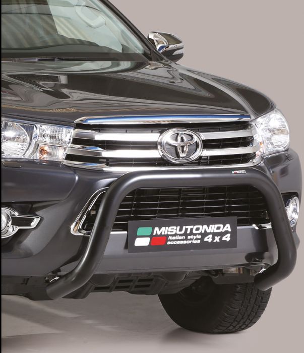 Frontschutzbügel Kuhfänger Bullfänger für Toyota Hi-Lux 2015-2018, Super Bar 76mm schwarz pulverbeschichtet