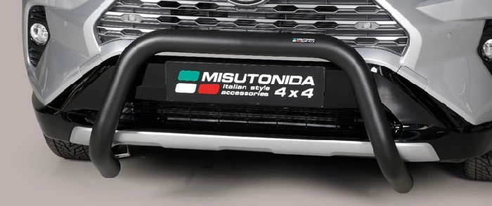 Frontschutzbügel Kuhfänger Bullfänger für Toyota RAV4 Hybrid 2019-, Super Bar 76mm schwarz pulverbeschichtet