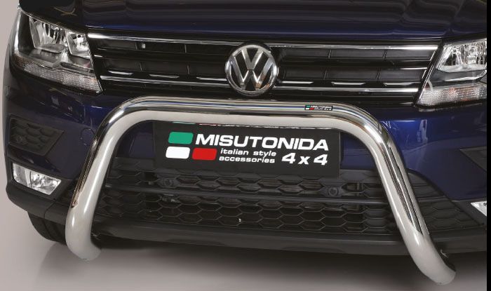 Frontschutzbügel Kuhfänger Bullfänger für VW Tiguan 2016-, Super Bar 76mm Edelstahl Omologato Inox