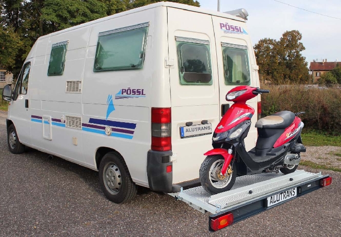 ALUTRANS KALUX 1 Roller/ Motorradträger, 200kg spez. für Fiat Ducato 230/244 Bj. 1994-2006, m. AHK