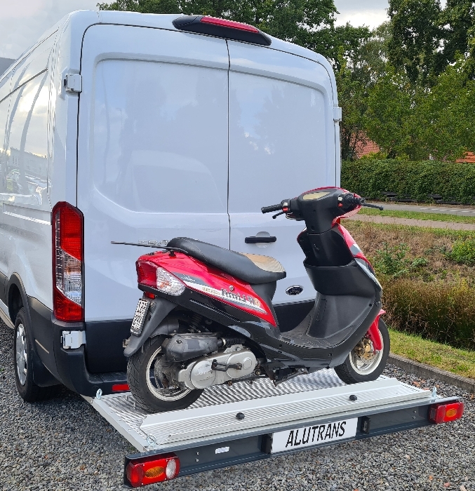 ALUTRANS KALUX 1 Roller/ Motorradträger, 200kg spez. für Ford Transit FT 300-350 Bj. 2000-2014_o_AHK