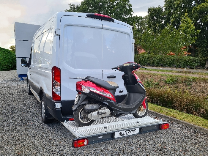 ALUTRANS KALUX 1 Roller/ Motorradträger, 200kg spez. für Ford Transit V363 Bj. 2014-_o_AHK