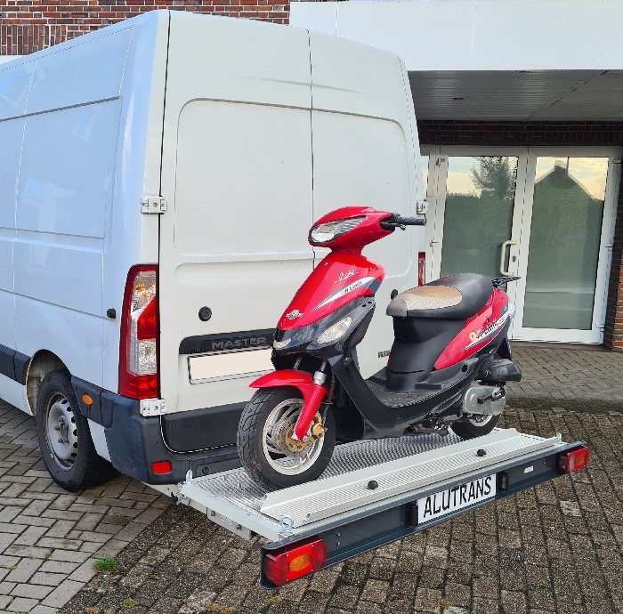 ALUTRANS KALUX 1 Roller/ Motorradträger, 200kg spez. für Opel Movano Bj. 2010-, o. AHK