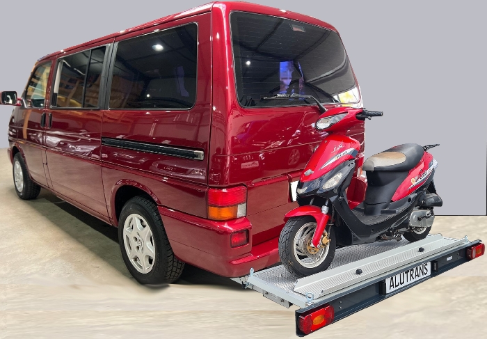 ALUTRANS KALUX 1 Roller/ Motorradträger, 200kg spez. für VW T4 Bj. 1990-2003, m. AHK