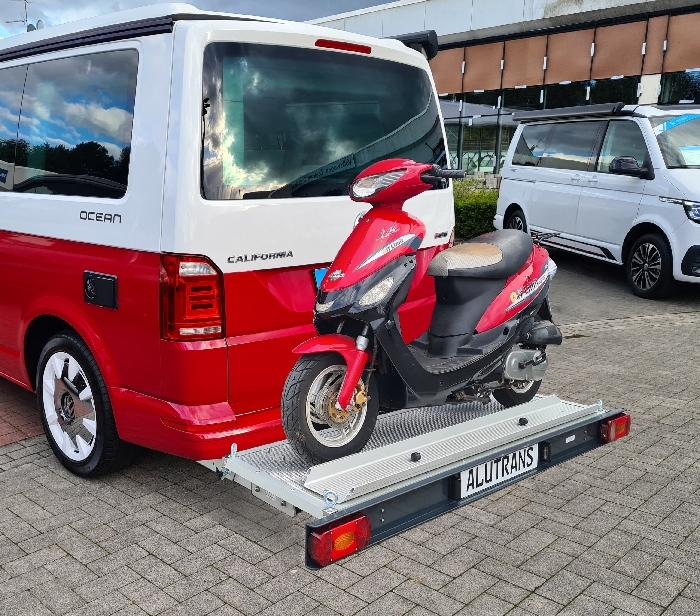 ALUTRANS KALUX 1 Roller/ Motorradträger, 200kg spez. für VW T6 Bj. 2015-, o. AHK