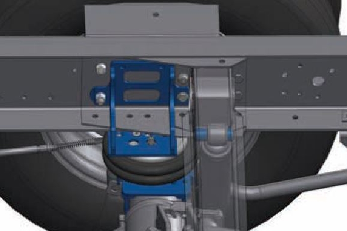 Iveco 35-50C Bj. 2014-, passende Zusatz-Luftfederung 8 Zoll Zweikreis Doppelfaltenbalg- Anlage, Semi Air Komfortset-LCV, syst. LF1