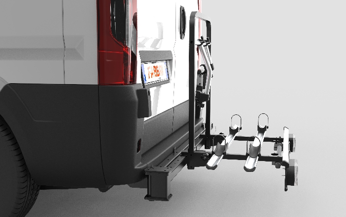 Fabbri SESAMO - schwenkbarer Fahrradträger für 3 Fahrräder oder E-Bike spez. für Toyota Proace Max Bj. 2024- mit AHK